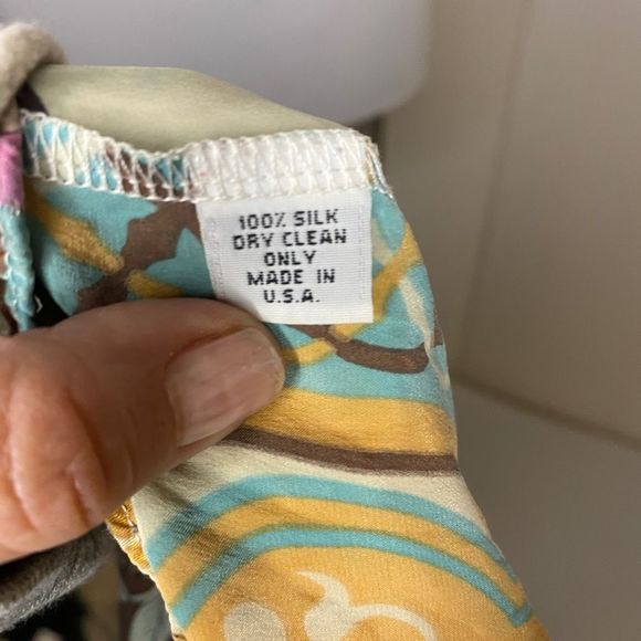 Alice & Trixe Womens Mini Dress Sexy Sleeveless Boho Patchwork Deep Neckline L - Picture 6 of 6